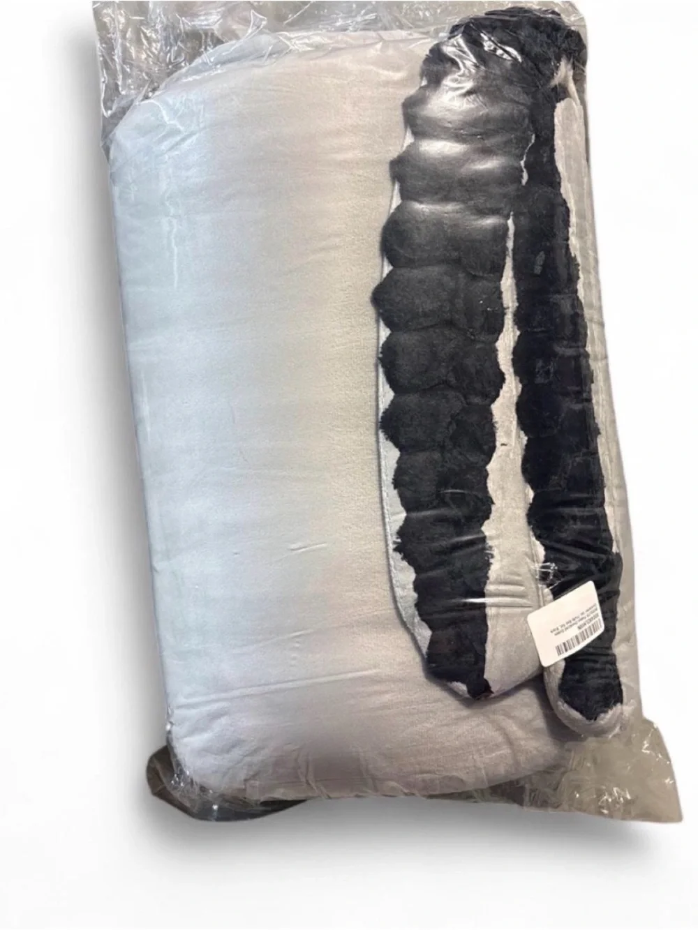 Fleece Oversized Queen Comforter Set, Fluffy Bed Set, Black